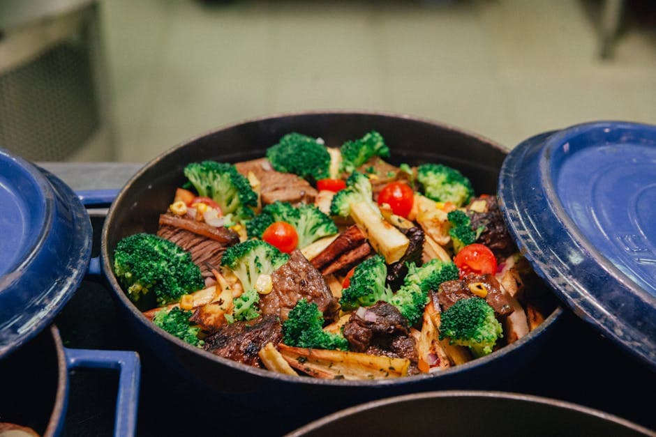 Как запечь мясо с овощами